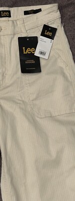 Lee Vintage Modern Nwt Vintage Ivory High Cropped Wide Leg Jeans