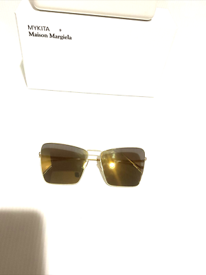 Mykita + maison margiela woman sunglasses gold mirror lenses  display picture 3