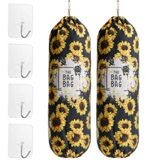 2 Pcs Plastic Bag Holder Reusable Grocery Bag Organizer Storage Dispenser