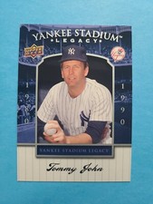 TOMMY JOHN 2008 UPPER DECK YANKEE STADIUM LEGACY BASEBALL CARD # 62 F5338