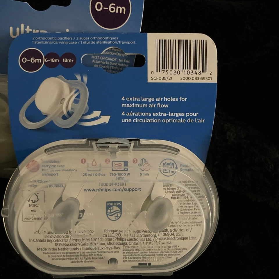 Новый 4 упаковки - Philips Avent Ultra воздуха детские соски - Fo 0-6 месяцев синий / зеленый - Изображение 2 из 2
