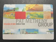 Pat Metheny Group Speaking Of Now World Tour Satin Backstage Pass Unused