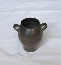 Zinnkrug Zinnvase mit Henkel 11cm hoch