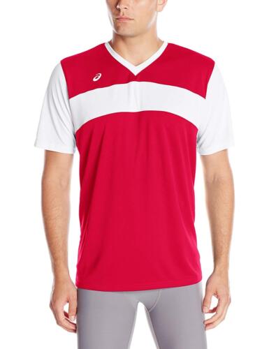ASICS Mens Volley Jersey, Red/White, Large - Foto 1 di 2