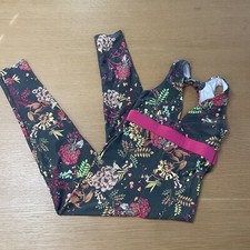 Women's Colour Flow One Size Catsuit Floral Elasticated Sustainable Activewear