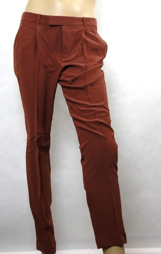 Nuovo Originale Gucci Donna Seta Marrone Pantaloni 40 335900 6305 | eBay