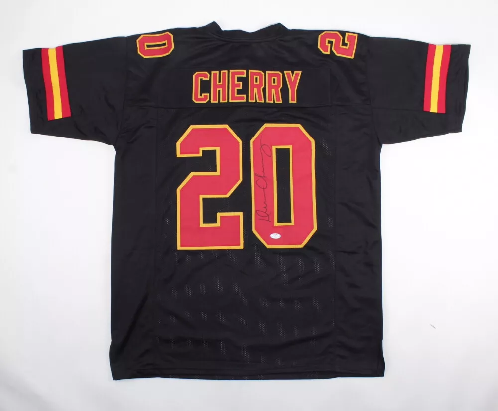 Deron Cherry Signed Kansas City Chiefs Throwback Jersey PSA COA 6xPro Bowl D.B