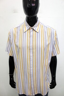 Robe Di Kappa Herren Hemd Größe XL Baumwolle Chemise Shirt Logo Kurzarm
