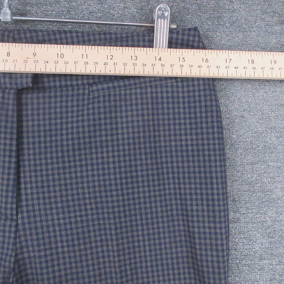 Piazza Sempione Pants Womens 44 EU Brigitte Blue and Gray Check Cropped Trouser - Image 4 of 4