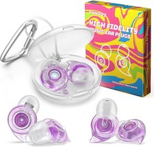 Concert Ear Plugs, 2 Pairs High Fidelity Ear Plugs with Acoustic Filter, Noise