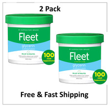 Fleet Laxative Glycerin Suppositories Adult Suppositories, 100 Count ( 2 Pack)
