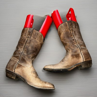 Womens Vintage Wrangler Western Boots Pebbled Soft Leather 7.5 M