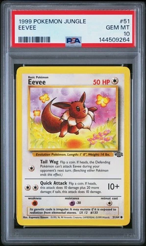 1999 POKEMON JUNGLE #51 EEVEE PSA 10