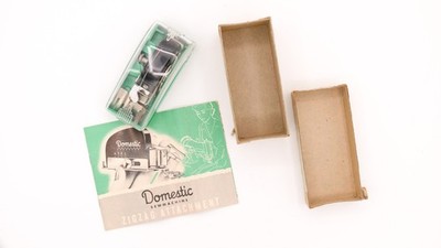 Vintage Domestic Sewing Machine Zigzag Attachment   Complete w/ Manual & Box  