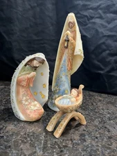 Stunning Roman Inc  Contemporary Nativity Figurines Mary, Baby Jesus & Joseph 8”