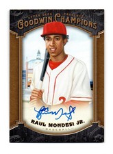 2014 Goodwin Champions RAUL MONDESI JR. Autograph Kansas City Royals  SP RC #186