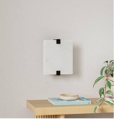Progress Lighting LED Alabaster Stone Sconce Black ADA Wall Sconce