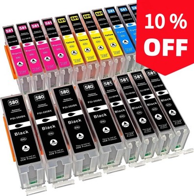 20x Patronen für CANON XXL PGI-580 CLI-581 PIXMA TS705a TS6351a TS6350a TR8550.
