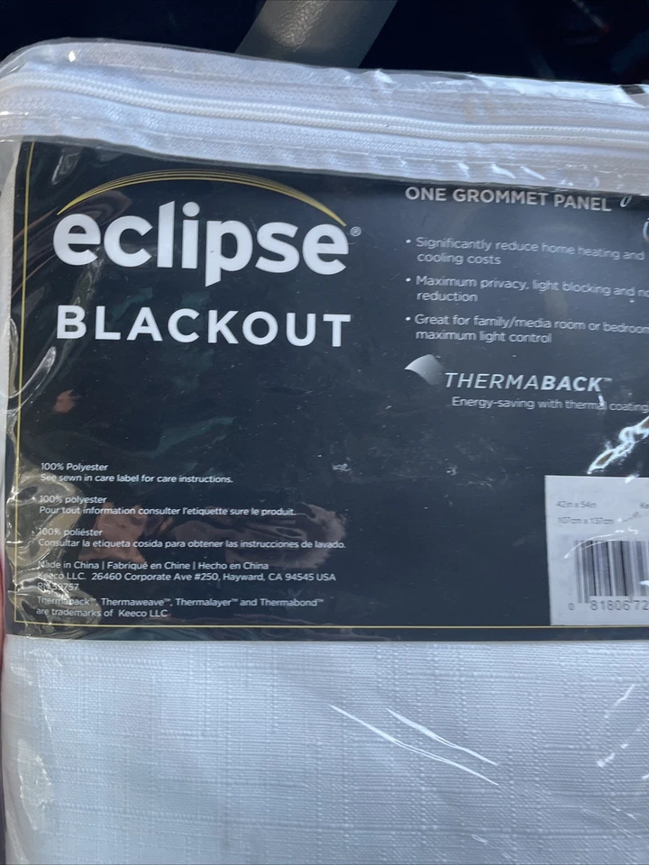 Eclipse Kendall Grommet Top Blackout Single Curtain Panel, 42x54 - Image 3 of 4