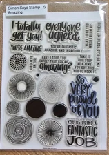Simon Says Stamp - Amazing - Clear Photopolymer stamp and die set, N w/o P