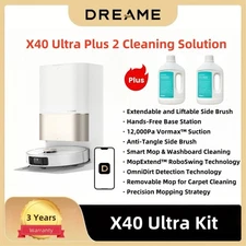 NEW DREAME X40 Ultra Robot Vacuum,12000Pa Self-Emptying Plus Cleaning Solution 