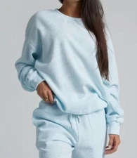 Comfrt Waffle Lounge Long Sleeve Top Women Size XL NWT Oversize STAIN