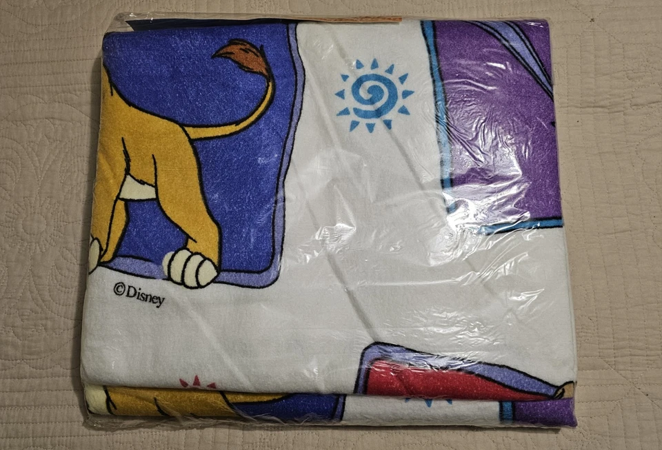 "Manta Simba Rey León Años 90 Vintage Walt Disney Twin Completa 72 x 90""" Foto 3 de 4