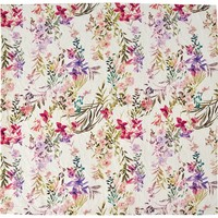 Sander Bianca Mitteldecke Tischdecke TischwäSche Blumen 85X85 Cm Ecru