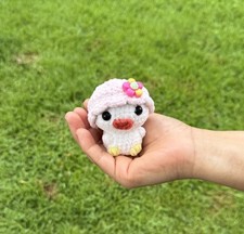 Mini Duck with Hat Cute Amigurumi Crochet Plushie Handmade Gift Crochet Duck