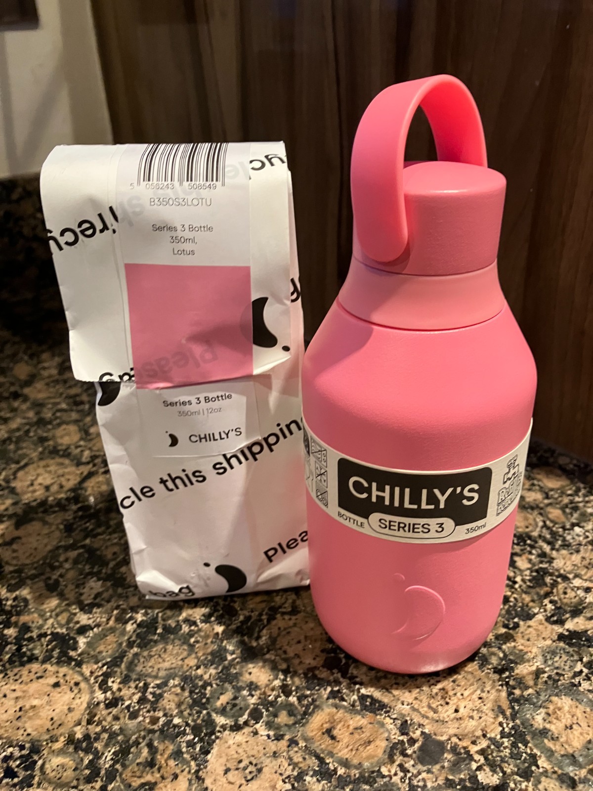 Chilly's Pink Lotus Water Bottle | 350Ml - Series 3 - Image 2