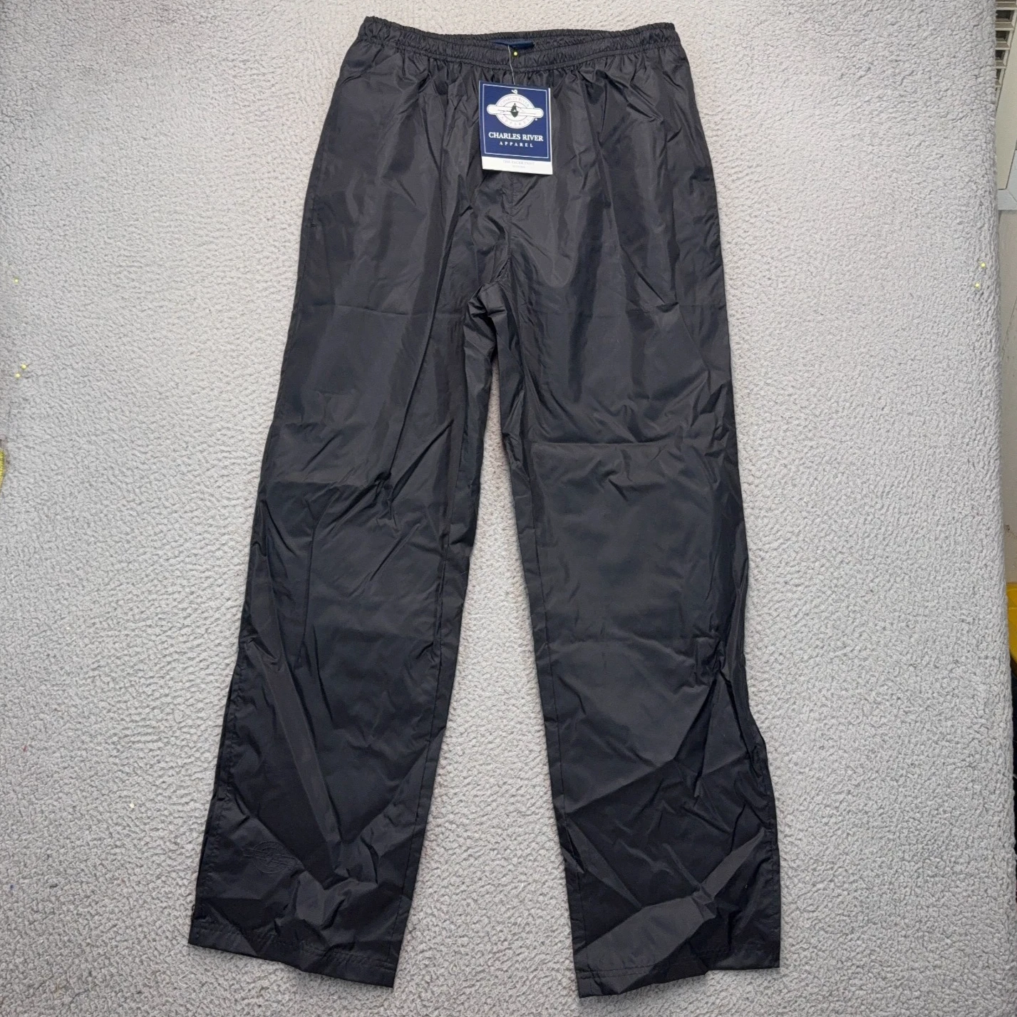 Charles River Pacer Rain Pants Mens Large 32x32 Black Mesh Lined Outdoor Hiking