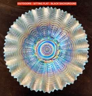 NORTHWOOD ICE BLUE “NIPPON” CARNIVAL GLASS BOWL –AVERAGE!
