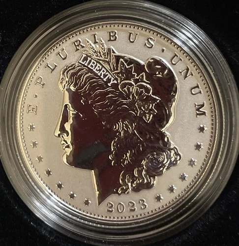 2023-S Reverse Proof $1 Morgan and Peace Silver Dollar 2pc Set Box ,OGP &
