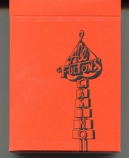 Dan And Dave Ace Fultons Casino Sunset Orange Playing Cards Deck-New Sealed