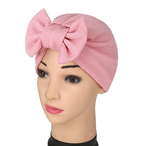 Women's Solid Color Bow Turban Hijab Fashion Head Wrap Headscarf - Picture 27 of 29