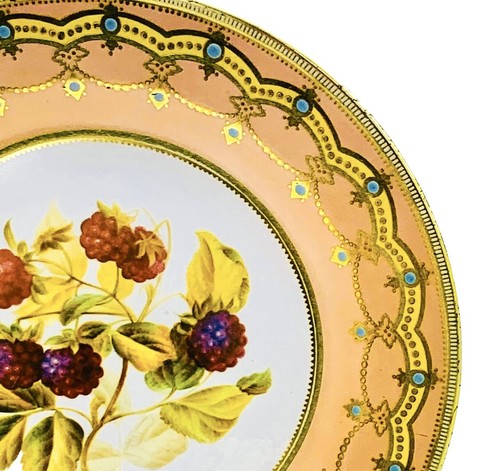 Antique Royal Worcester Victoria and Albert Museum VIX4 Hand Painted Tin Plate - Picture 3 of 7