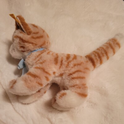 VIntage Steiff 2728/22 Tabby Cat Orange Striped Plush