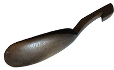 Antique Vintage Primative Wooden Butter Paddle 10" x 4.5" / Handle Pot-Hook 