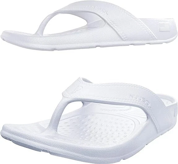 Nuusol Walking in comfort unisex Cascade Flip Flop white #BA1