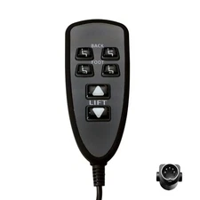 Raffel Systems HC R2B 04 Lift Chairs Recliner Remote 6 Button 5 Pin Hand Control