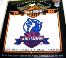 Harley Davidson Motorcycles Temporary Tattoos - New - Howling Wolf