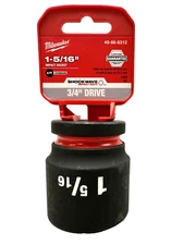 Milwaukee 49-66-6312 3/4" Drive Standard Length Impact Socket 1-5/16" 6 Point