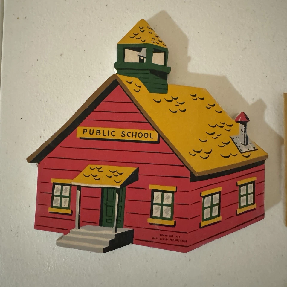 Pin-up colgante 1951 Pinocho, Peñique Cricket, Fígaro y escuela Foto 3 de 4