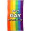 thumbnail 1  - Only Gay On The BEACH TOWEL Sun Lounger Bed Bath Pool Holiday Pride Rainbow Fun