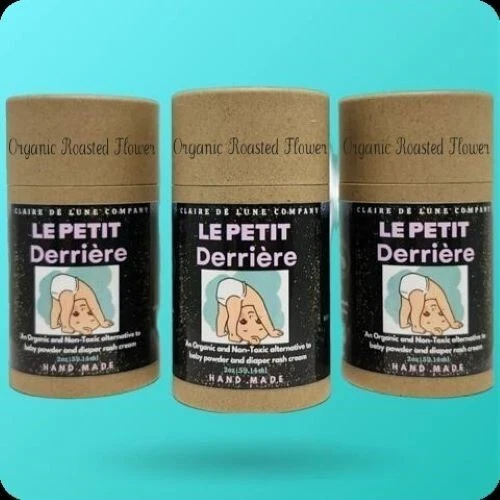 Le Petit Derriere Baby Diaper Rash Powder Organic - (3 Packs) Non-toxic !