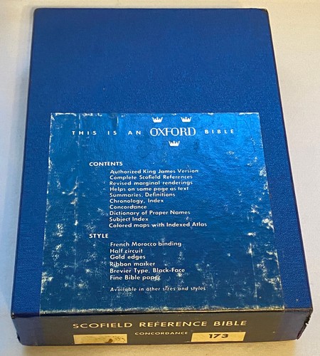 Oxford KJV 173 Scofield Reference Bible Published 1945 Leather Excellent In Box - Picture 8 of 8