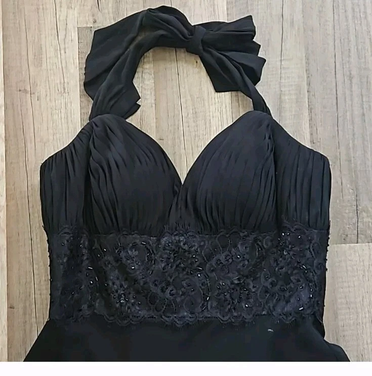 White House Black Market Halter Cocktail Dress - Women's Size 6 - Image 2 of 4