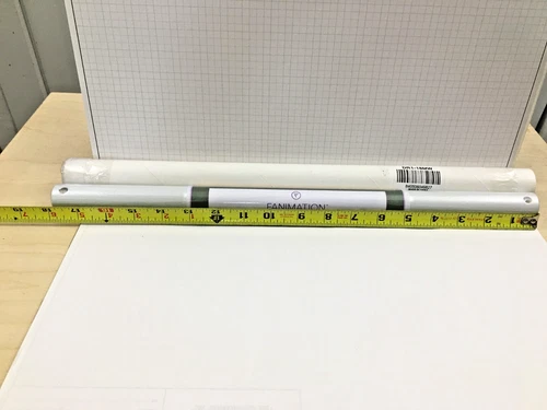 FANIMATION 18" 1" OD Matte White Extension Non-Threaded Downrod, DR1-18MW - Picture 1 of 6
