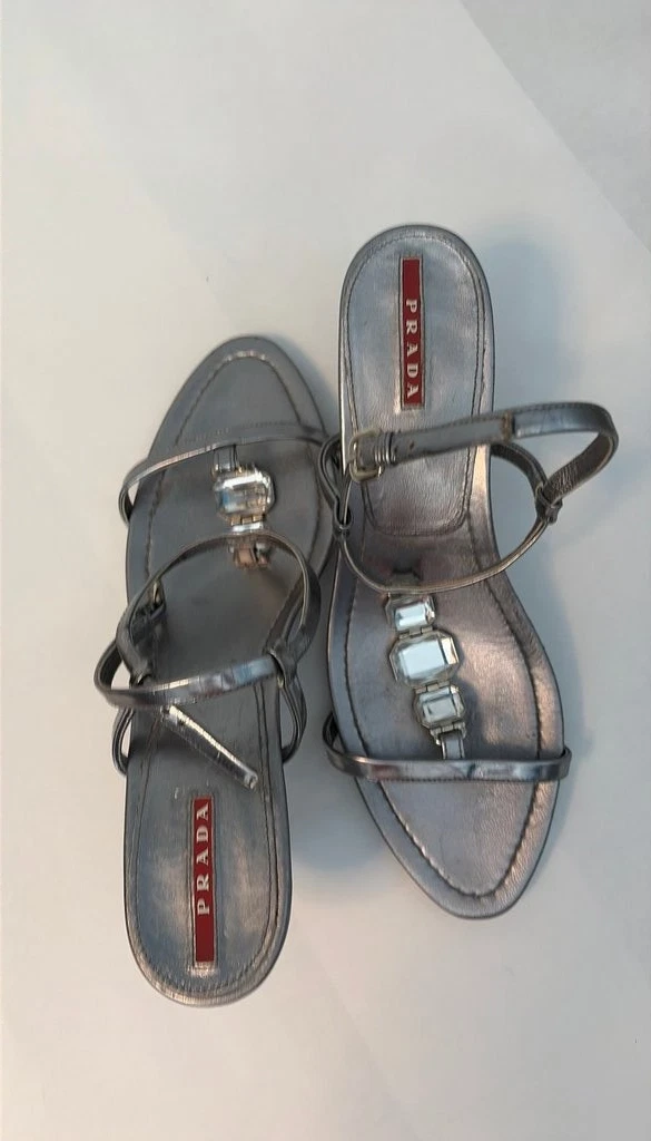 PRADA Silver Sandals for Women for sale | eBay