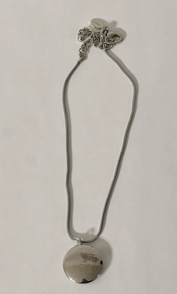 COLLAR COLGANTE Y CADENA CHICO'S CRISTAL PLATEADO MODA Foto 2 de 4